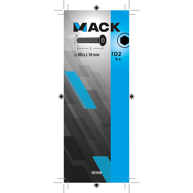 Afbeelding laden in galerijviewer, Mack 1017659 - binnenzeskant bout verz. kop verz. 6 st m6x30 | 10 stuks
