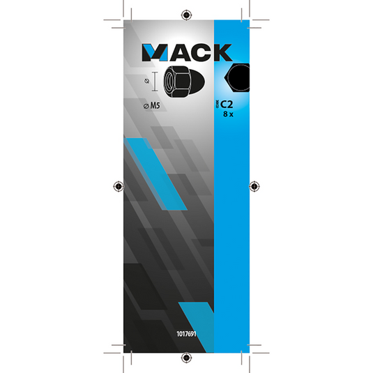 Mack 1017691 - zeskant dopmoer staal verzinkt8 st m5 | 10 stuks