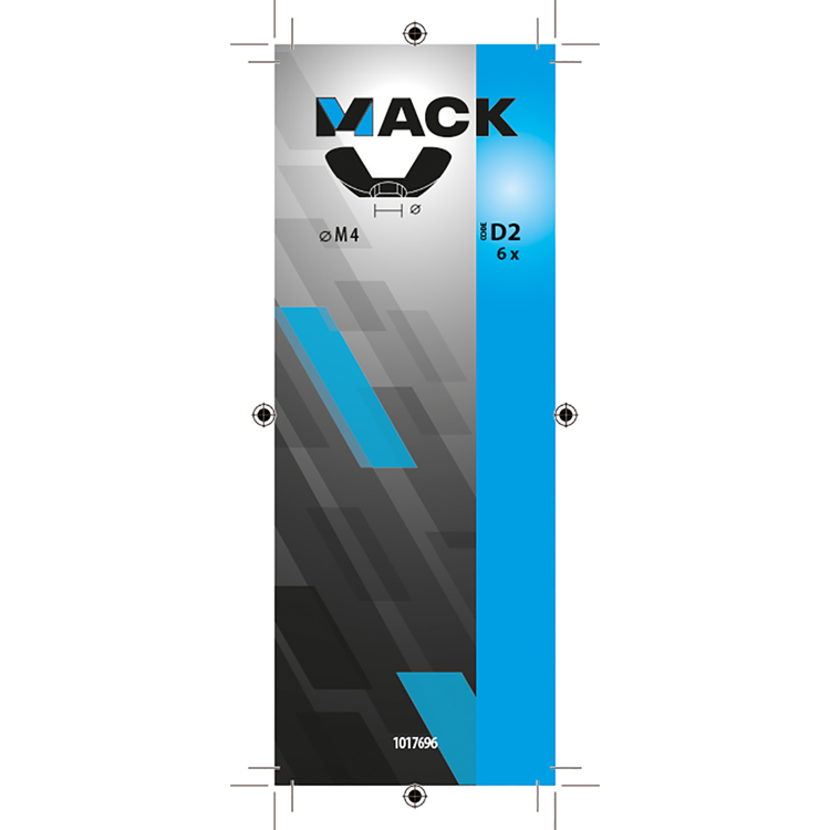 Afbeelding laden in galerijviewer, Mack 1017696 - vleugelmoer staal verzinkt 6 st m4 | 10 stuks
