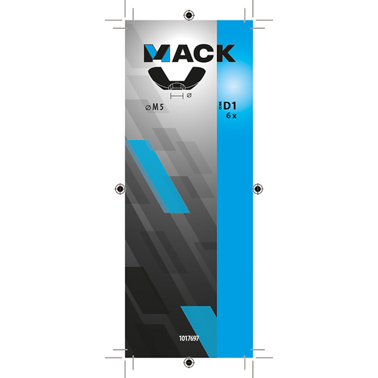 Mack 1017697 - vleugelmoer staal verzinkt 6 st m5 | 10 stuks