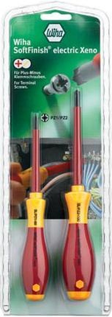 Wiha - softfinish vde gs electric xeno sl pz schroevendraaierset voor klemschroeven - sb328 s2