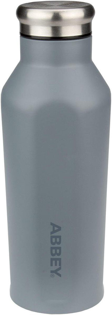 Abbey camp abbey drinkfles dubbelwandig - 0.35 l - grijs zilver - roestvrijstaal