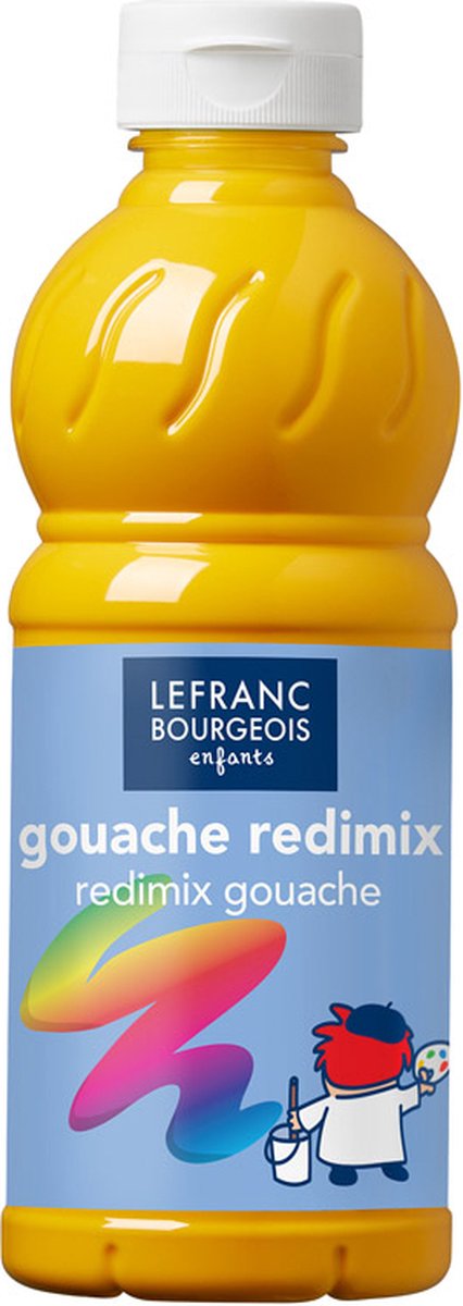 Lefranc bourgeois l b plakkaatverf redimix yellow ochre 500ml