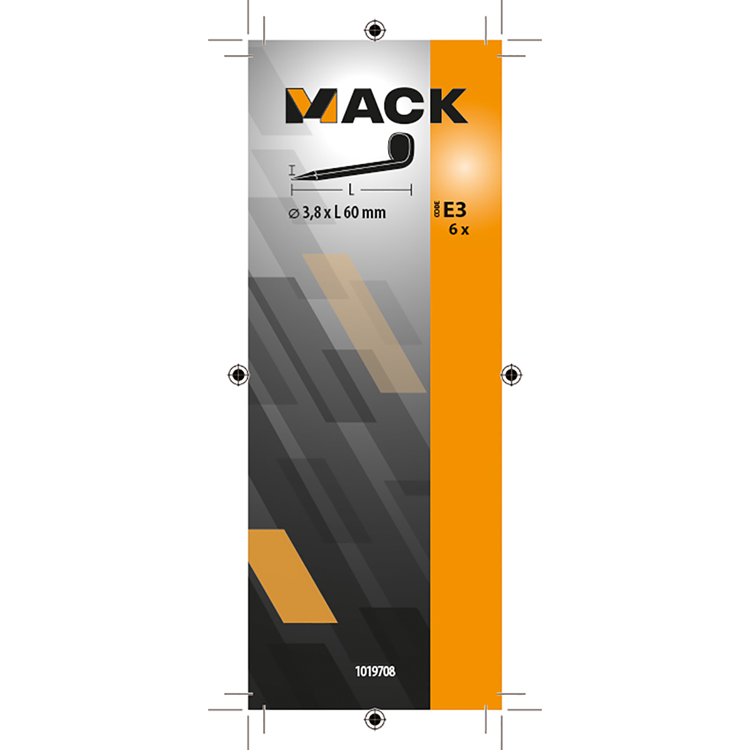 Afbeelding laden in galerijviewer, Mack 1019708 - balkhaak geblauwd staal 6 st 3,8 x 60mm | 5 stuks
