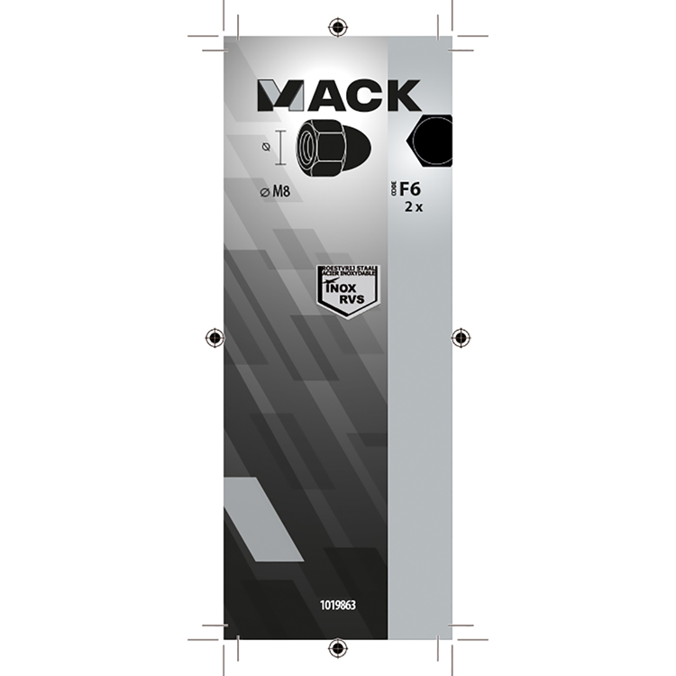 Afbeelding laden in galerijviewer, Mack 1019863 - zeskant dopmoer inox a2 2st m8 | 10 stuks
