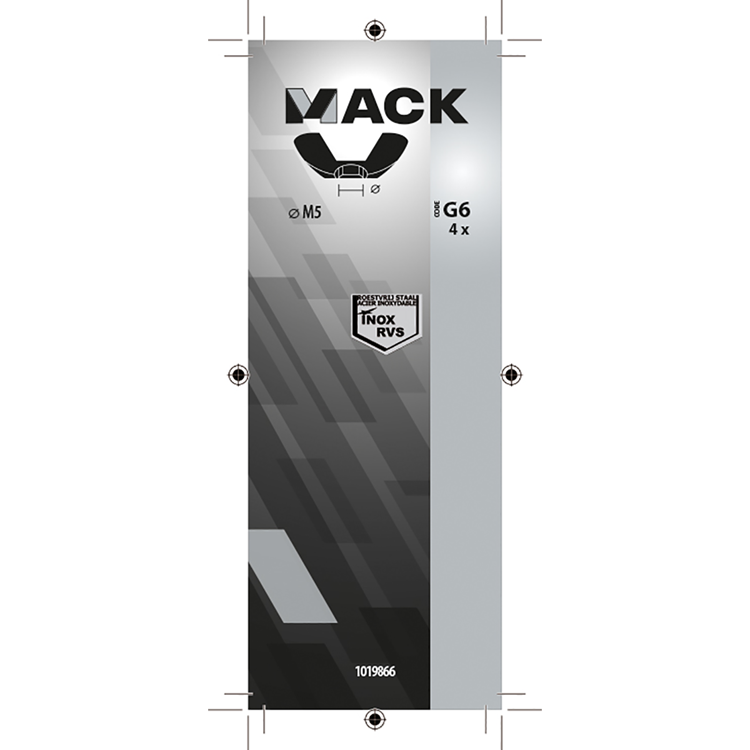 Afbeelding laden in galerijviewer, Mack 1019866 - vleugelmoer inox a2 4 st m5 | 10 stuks
