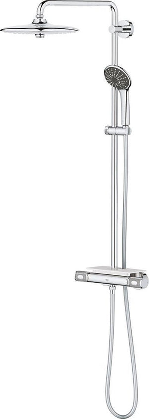 Grohe vitalio joy 260 regendouche - ø 26 cm - waterbesparend - inclusief thermostaatkraan en planchet - met cooltouch technologie - chroom