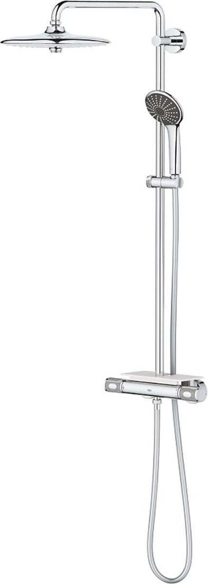Grohe vitalio joy 260 regendouche - ø 26 cm - waterbesparend - inclusief thermostaatkraan en planchet - met cooltouch technologie - chroom