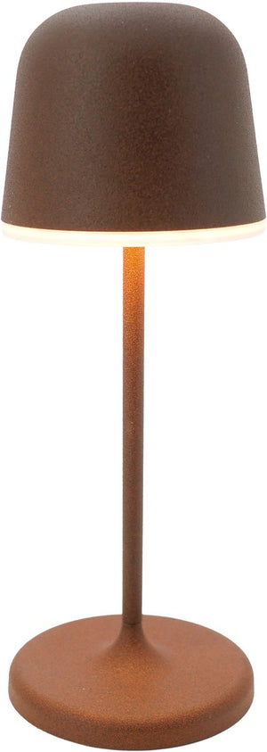 Eglo mannera-s tafellamp - priklamp - oplaadbaar (tot 28 uur licht) - 20 cm - roestbruin wit - draadloos - dimbaar - binnen en buiten
