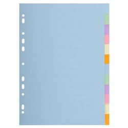 Tabbladen forever exacompta karton a4 assorti 12-tabs