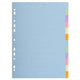Tabbladen forever exacompta karton a4 assorti 12-tabs