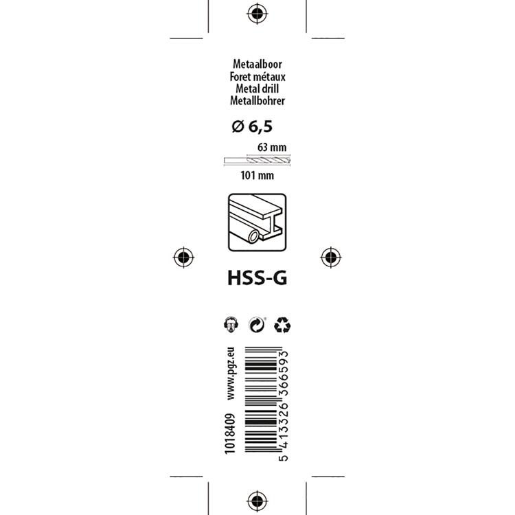 Afbeelding laden in galerijviewer, Mack 1018409 - metaalboor hss g din 338 ø 6,5 x 101 mm | 5 stuks
