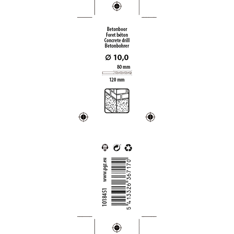 Afbeelding laden in galerijviewer, Mack 1018451 - betonboor din 8039 ø 10,0 x 120 mm | 5 stuks

