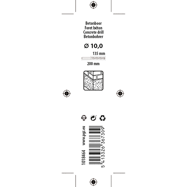 Afbeelding laden in galerijviewer, Mack 1018464 - betonboor din 8039 ø 10,0 x 200 mm | 5 stuks
