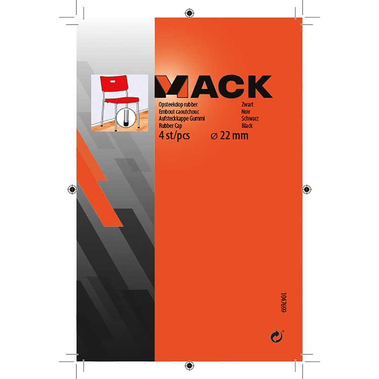 Afbeelding laden in galerijviewer, Mack 1047699 - opsteekdop rubber zwart ø 22 mm 4 st pcs | 6 stuks
