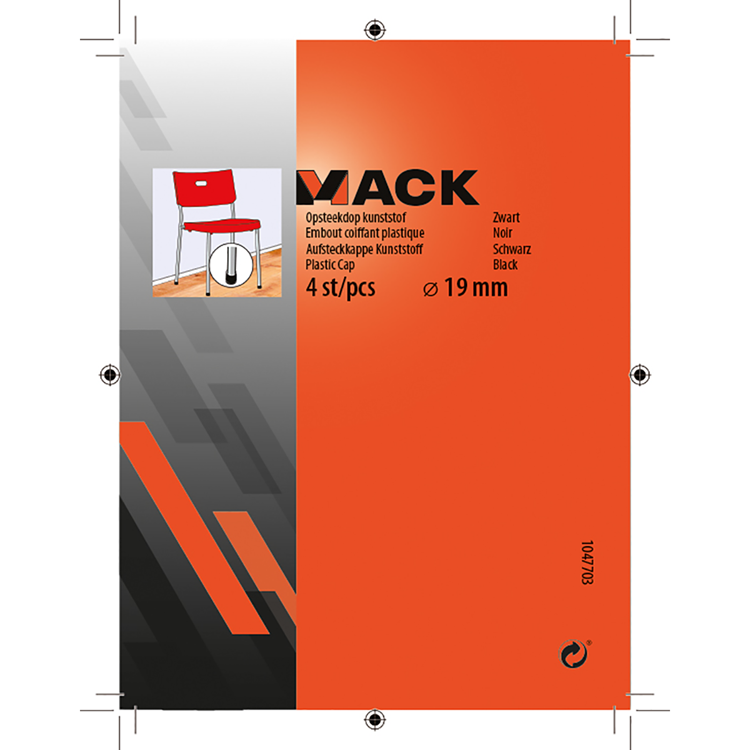 Afbeelding laden in galerijviewer, Mack 1047703 - opsteekdop kunststof zwart ø 19 mm 4 st pcs | 6 stuks
