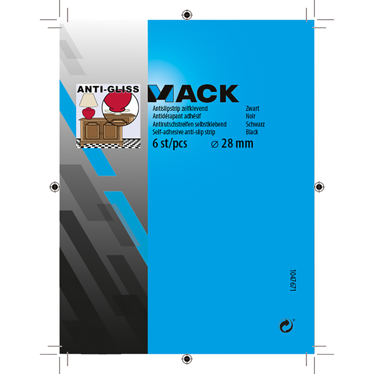 Afbeelding laden in galerijviewer, Mack 1047671 - antislipstrip zelfklevend zwart ø 28 mm 6 st pcs | 12 stuks
