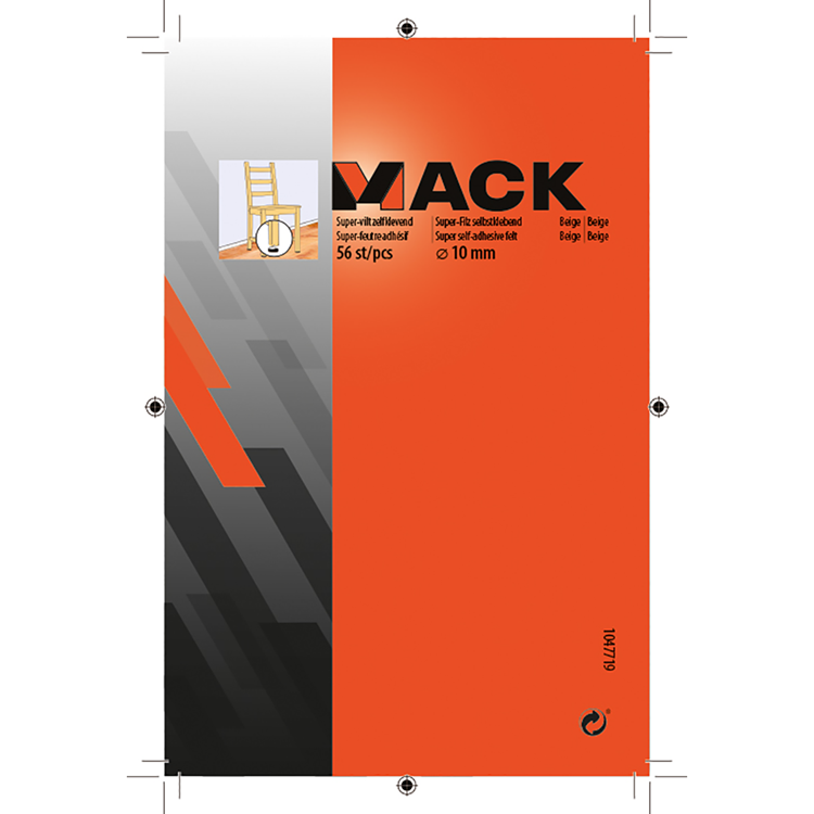 Afbeelding laden in galerijviewer, Mack 1047719 - super-vilt zelfklevend beige ø 10 mm 56 st pcs | 12 stuks
