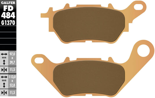 Galfer remblokken fd484 brake pad fd484 g1370 sint.metal street