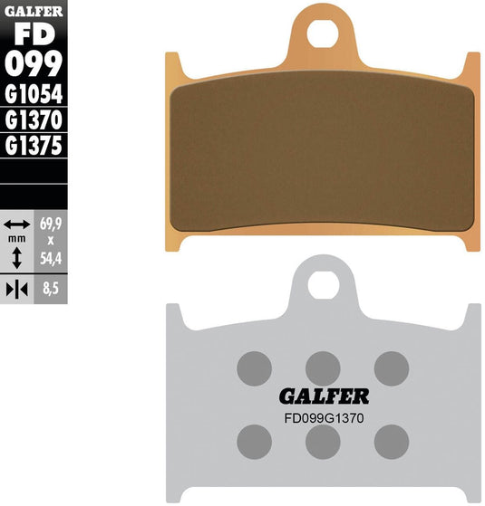Galfer remblokken fd099 brake pad fd099 g1375 sintered metal