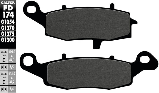 Galfer remblokken fd174 brake pad fd174 g1054 organic