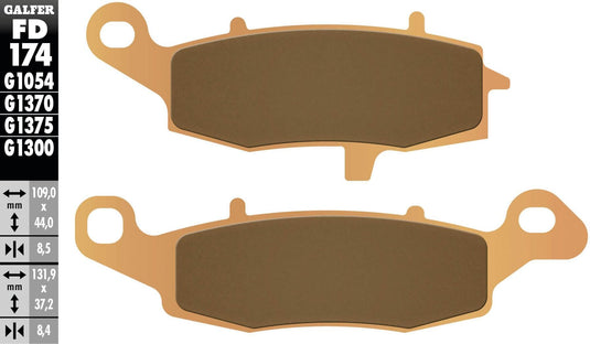 Galfer remblokken fd174 brake pad fd174 g1370 sintered metal