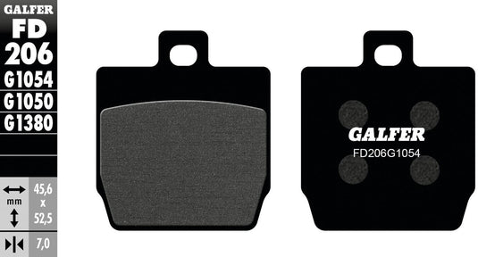 Galfer remblokken fd206 brake pad fd206 g1054 organic standard