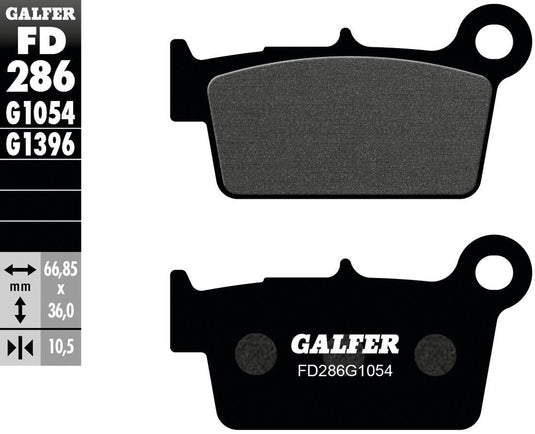 Galfer remblokken fd286 brake pad fd286 g1054 organic standard