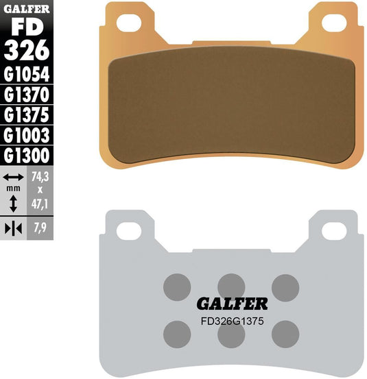 Galfer remblokken fd326 brake pad fd326 g1375 sint.metal str. sp.