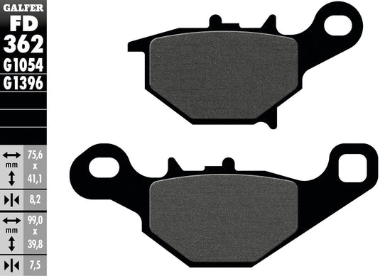 Galfer remblokken fd362 brake pad fd362 g1054 organic standard