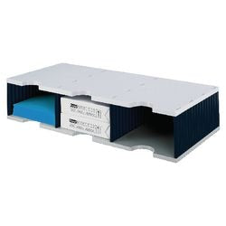 Sorteerstation jumbo styrodoc 723 x 331 x 153 mm grijs zwart