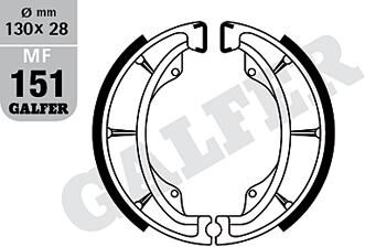 Galfer remsegmenten mf151 brake shoe mf151 g2165 orgnic