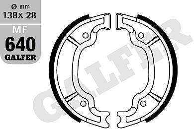 Galfer remsegmenten mf640 brake shoe mf640 g2165 organic