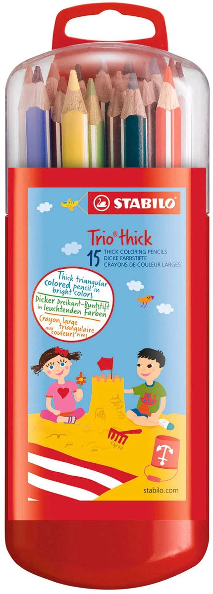 ギャラリービューアに画像をロードする, Stabilo trio thick ergonomische kleurpotloden in doos - 15dlg.
