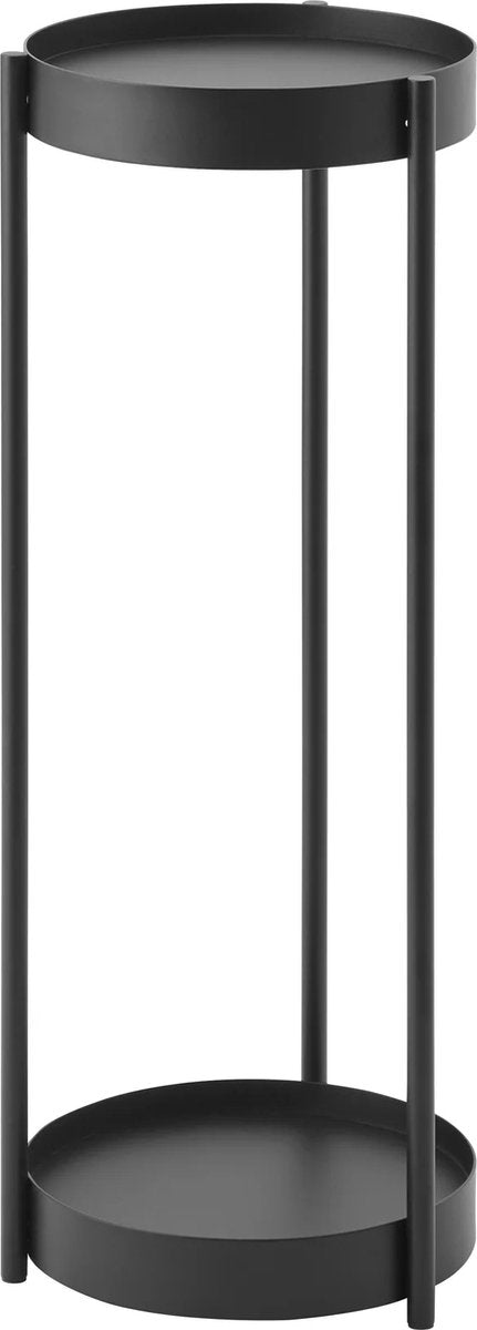 Yamazaki plantenrek binnen met wielen - tower - zwart