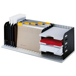 Sorteerstation styrorac 72,3x24,8x30,4cm grijs zwart 8 scheidingswanden