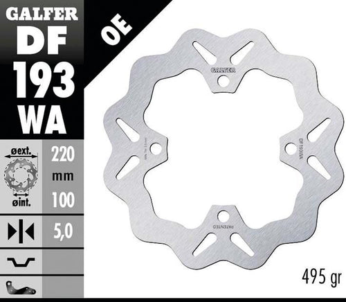 Galfer golf remschijf df193 rotor df193 type wa rigid