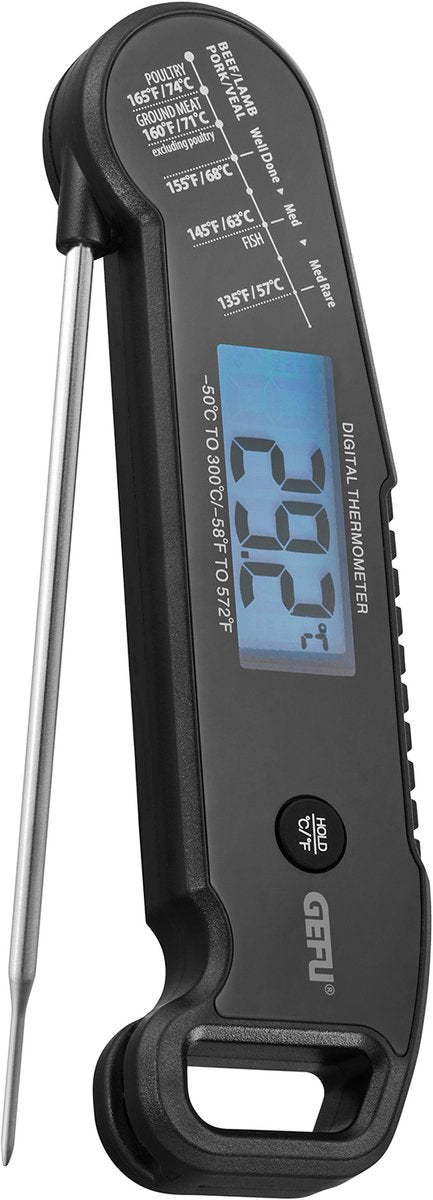 Gefu aurema digitale vleesthermometer – opvouwbare sonde – −50 °c tot 300 °c – bbq oven