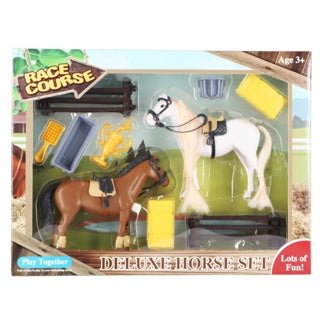 Load image into Gallery viewer, Paarden speelset met accessoires | 2 stuks
