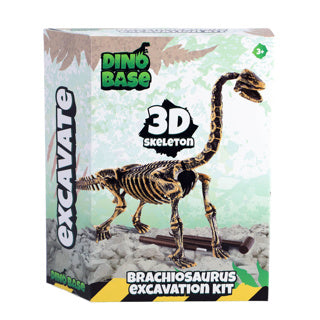 Dino base dinobase dino uitbikken brachiosaurus 3d set | 3 stuks