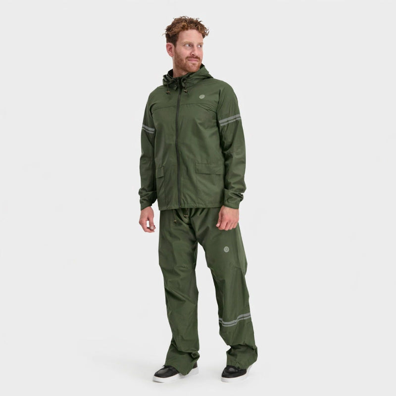 Afbeelding laden in galerijviewer, Agu original regenpak essential army green army groen
