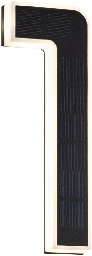 Paulmann solar led-huisnummerverlichting incl. verwisselbare accu nummer 1 ip44 3000k 6lm zwart