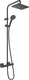 Hansgrohe vernis shape - showerpipe - ecosmart waterbesparend - 230mm maat - 1 straalfunctie - mat zwart - met thermostaat