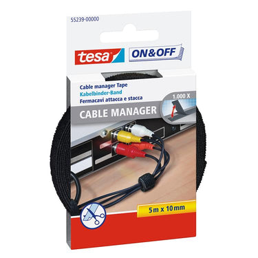 Tesa 1034989 - velcro kabelm 10mm clipstr | 12 stuks