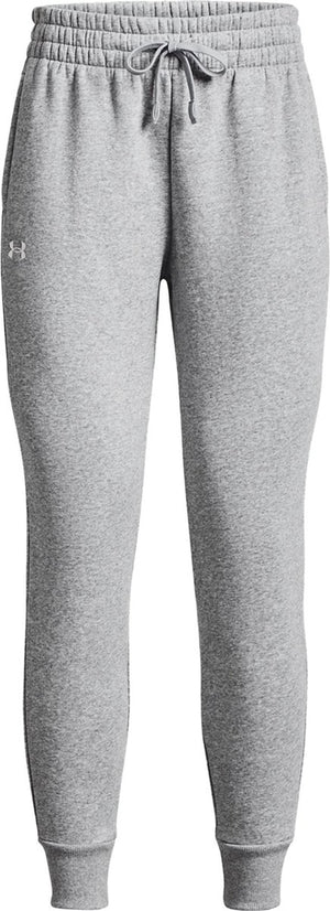 Under armour ua rival fleece joggers-gry heren sportbroek - castlerock light heather - wit