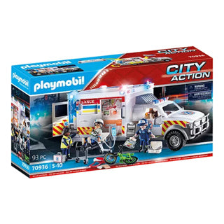 Load image into Gallery viewer, Playmobil 70936 reddingsvoertuig: us ambulance
