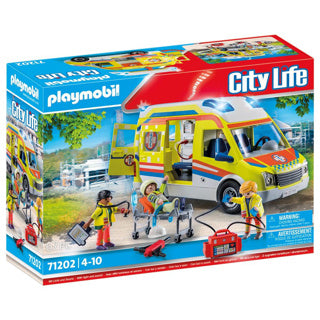 Afbeelding laden in galerijviewer, Playmobil city life ambulance met licht en geluid - 71202
