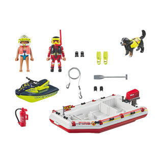 PLAYMOBIL Action Heroes Brandweerboot met Waterscooter 71464