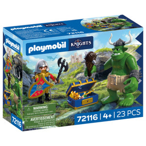 Playmobil 72116 trol met schat van leeuwenridder.