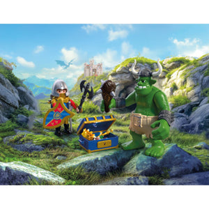 Playmobil 72116 trol met schat van leeuwenridder.